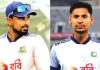 মাইল ফলকের সামনে লিটন-মোস্তাফিজ